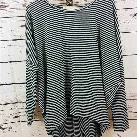 LOFT Sweaters - Loft striped high/low long sleeve sweater